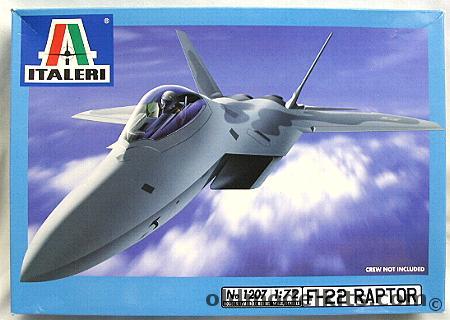 Italeri 1/72 F-22 Raptor, 1207 plastic model kit